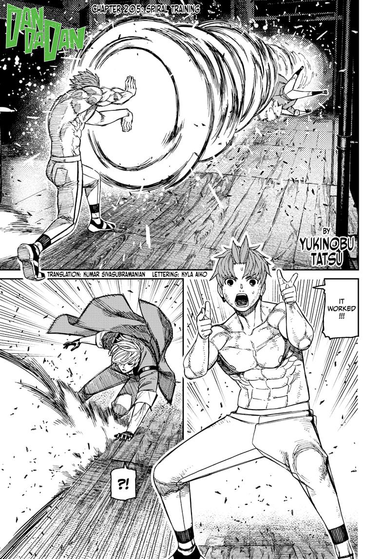 Dandadan Chapter 205 - Page 1 - dandadan Chapter 205 - Spiral Training manga
